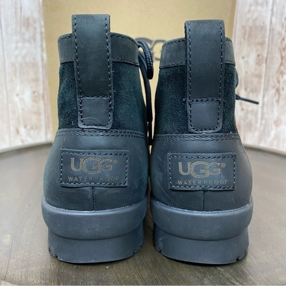 UGG Heather Leather Waterproof Lace Up Boot Size 6 Women - Picture 5 of 14